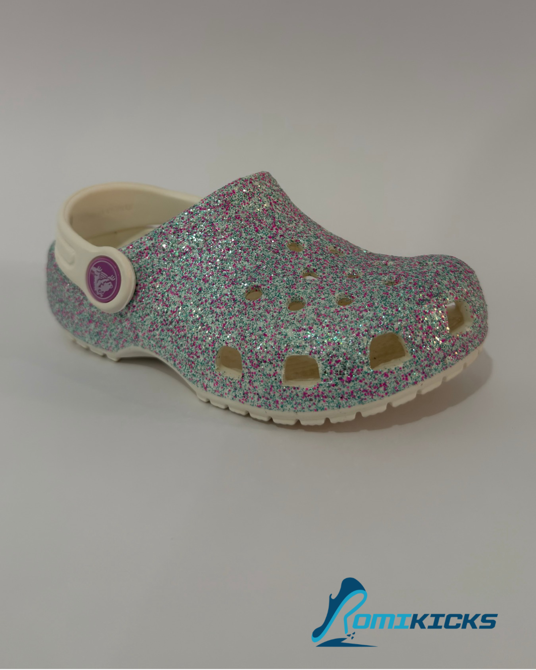 Classic Clog White Glitter