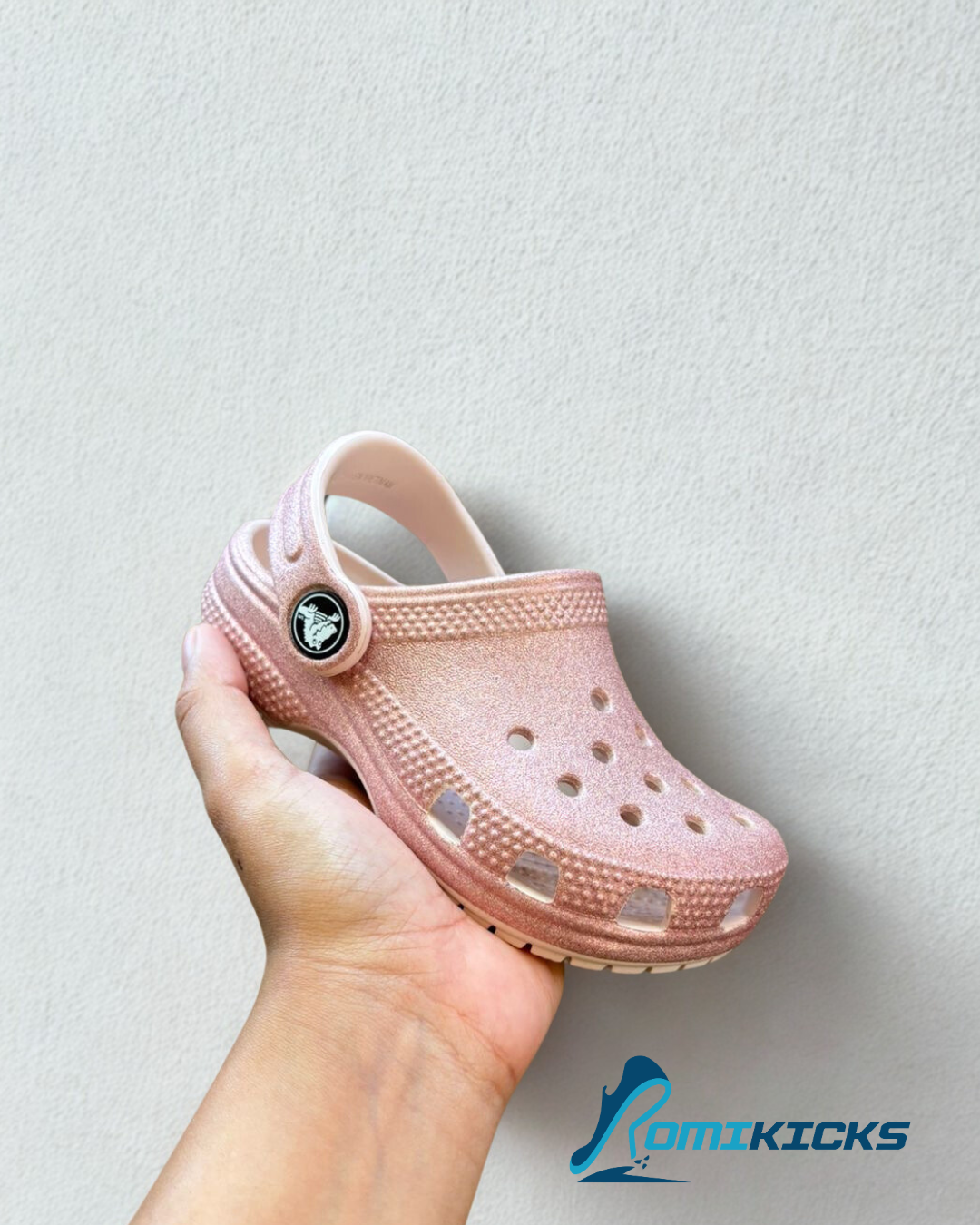 Classic Clog Glitter Rose Gold