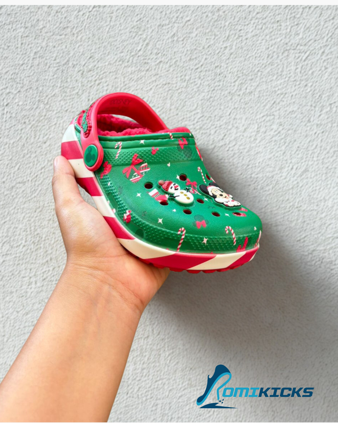 Classic Lined Clog Mickey Navidad