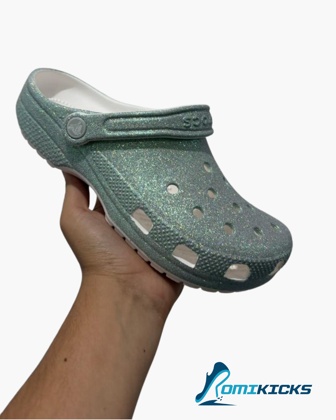 Classic Glitter Silver Clog