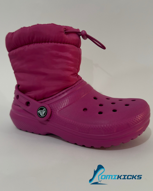 Classic Lined Puff Boot Fucsia