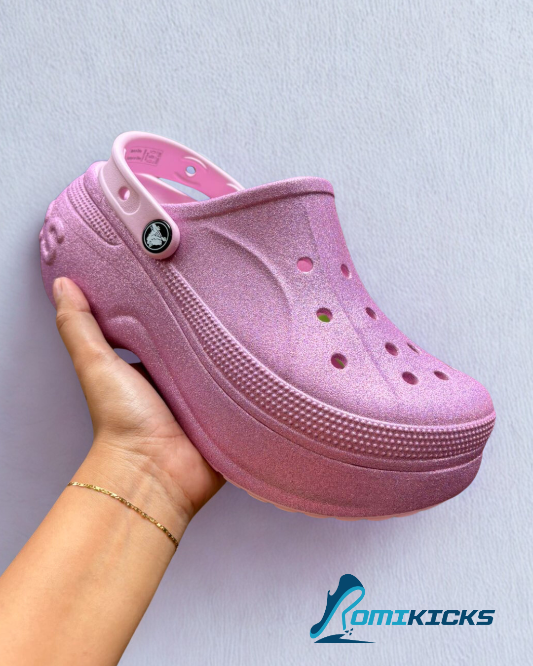 Bella Clog Glitter Rosa