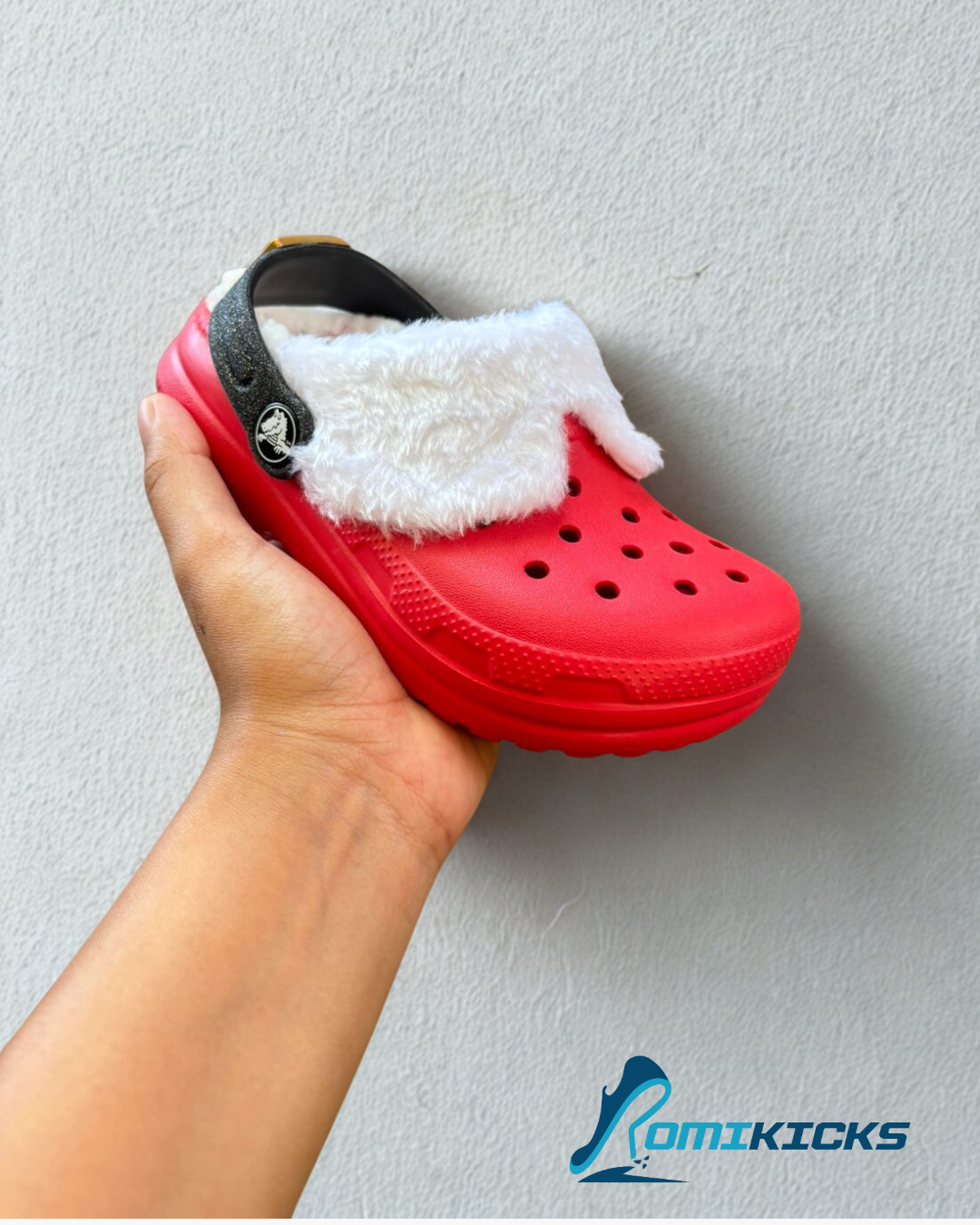 Classic Lined Clog Santa