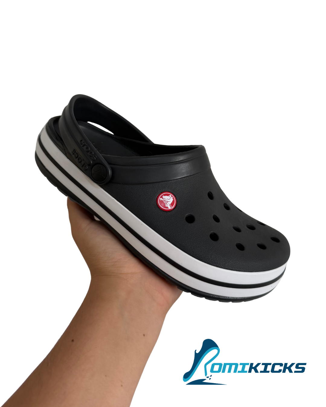 Crocband Negro / Blanco